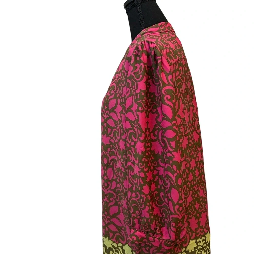 Banana Republic Pink and Brown‎ Blouse with Yellow Accents - Picture 2 of 4